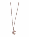 14 k white gold Fleur de lys necklace- SUITS