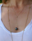 Tahitian pearl lariat necklace