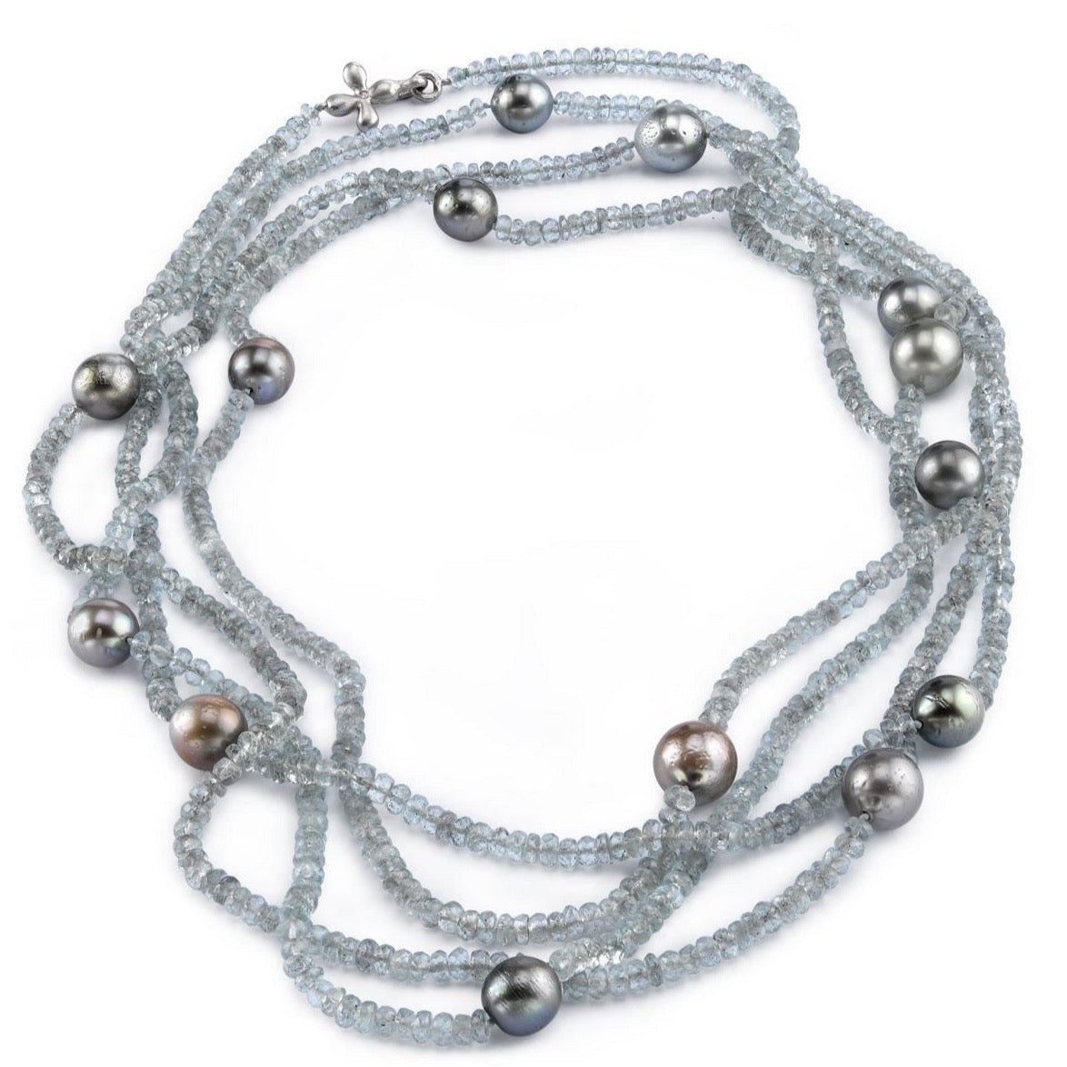 Long Tahitian Pearl wrap necklace