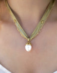 South Sea/fabric necklace