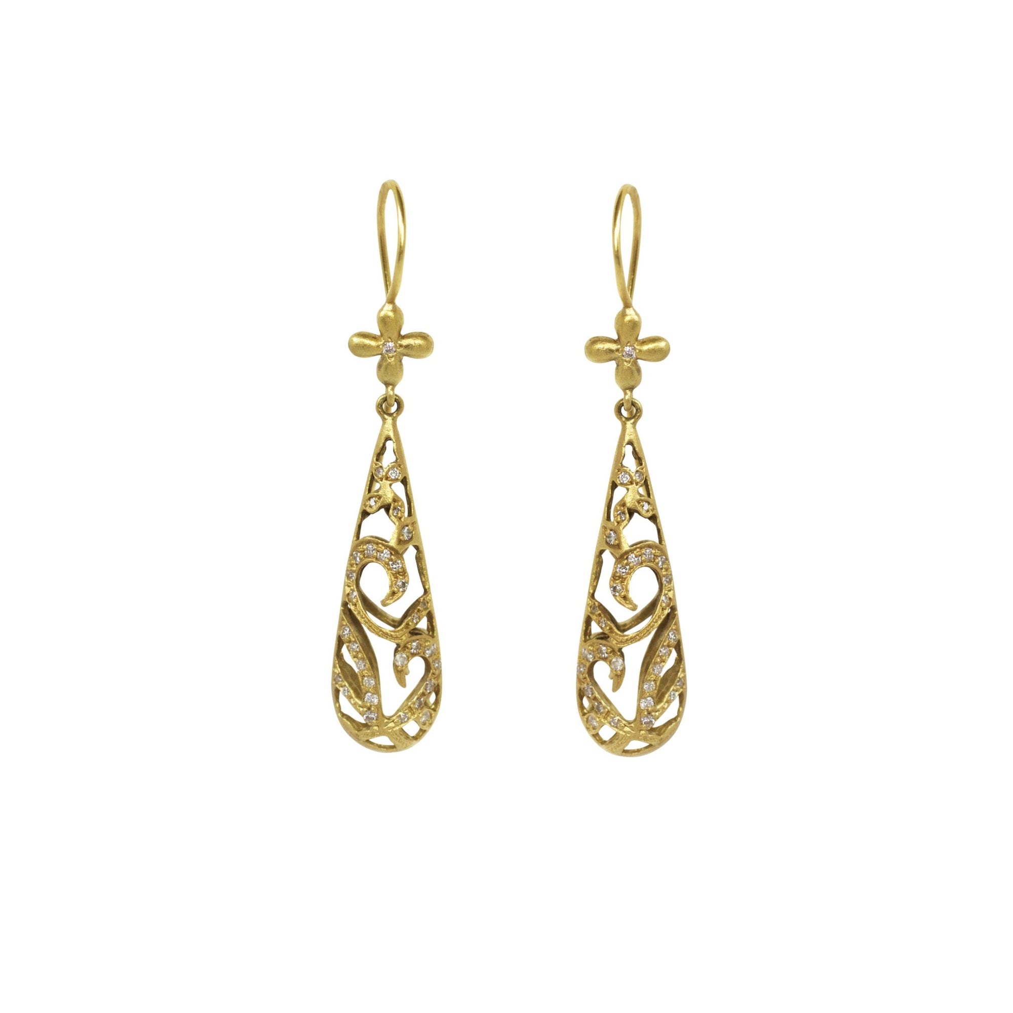 Yellow gold Cutout Earrings