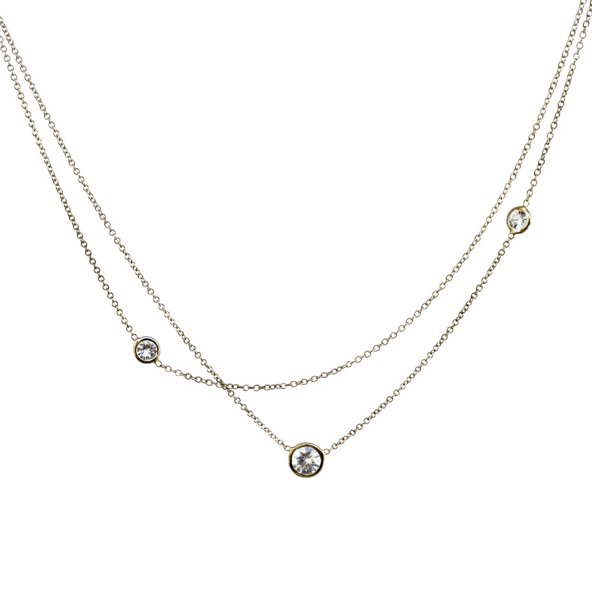 Yellow gold Layered necklace- SUITS