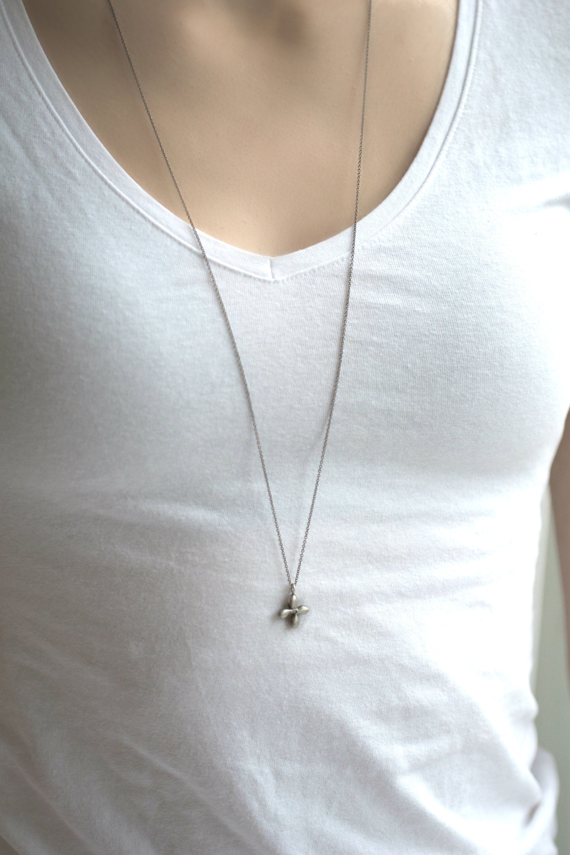 Black lilac necklace