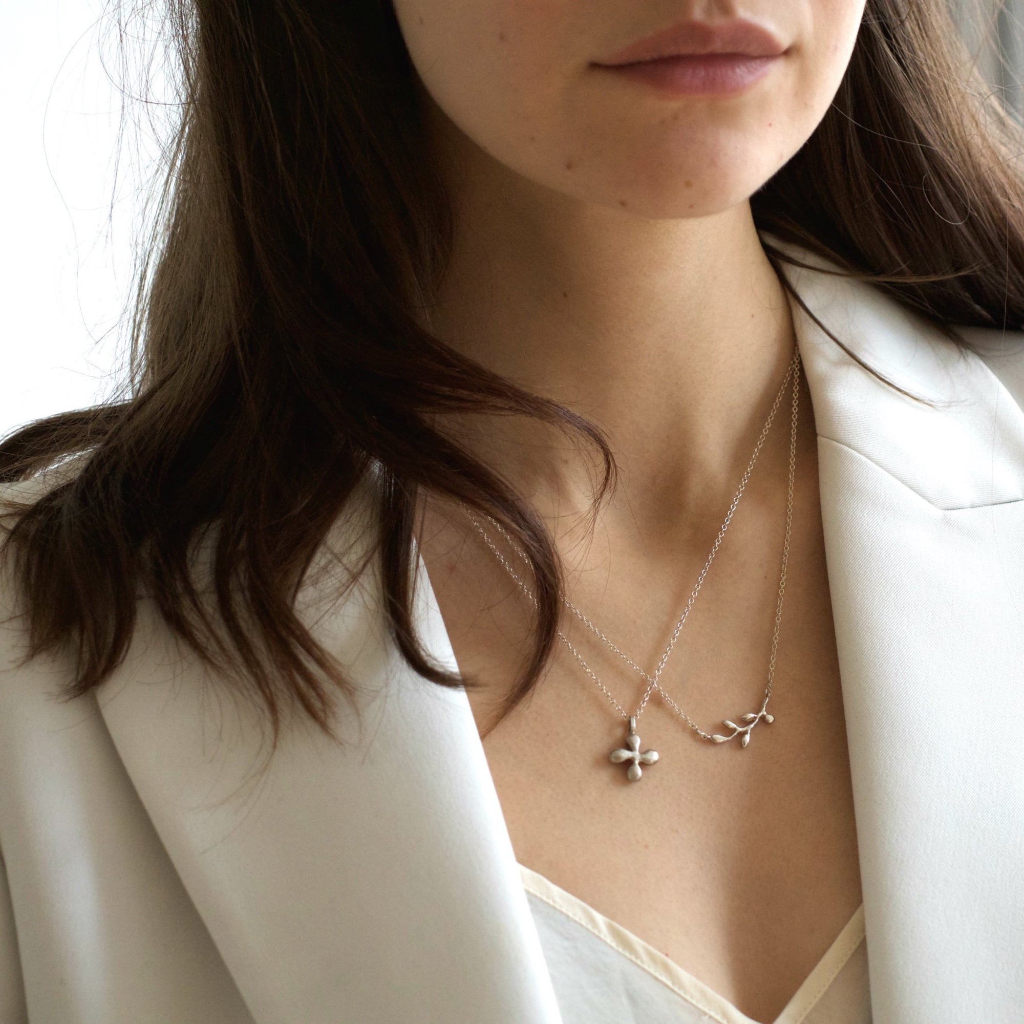 Silver Leaf Necklace