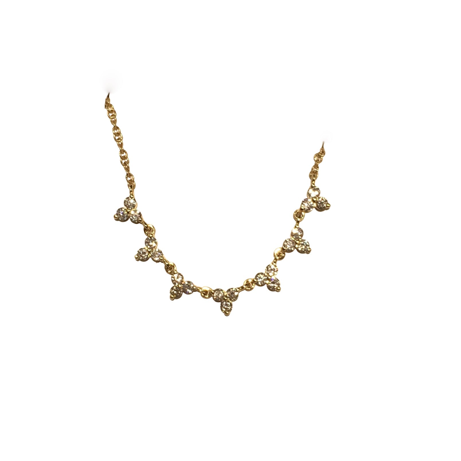 Diamond clusters necklace- SUITS