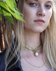 South Sea/fabric necklace