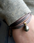 Silk/Pearl convertible bracelet/necklace