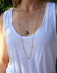 Tahitian pearl lariat necklace