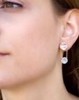 Rose Moonstone Earrings