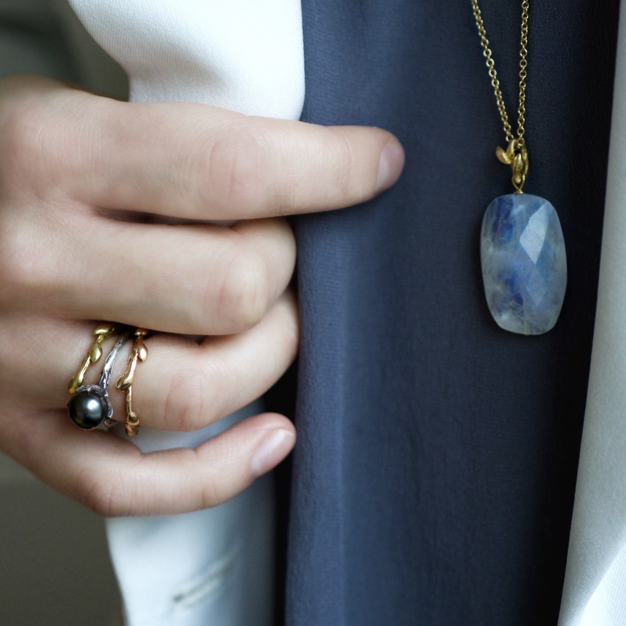 Large Moonstone necklace