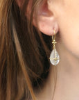 Quartz and diamond Princess Earrings