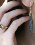 Labradorite drop earrings