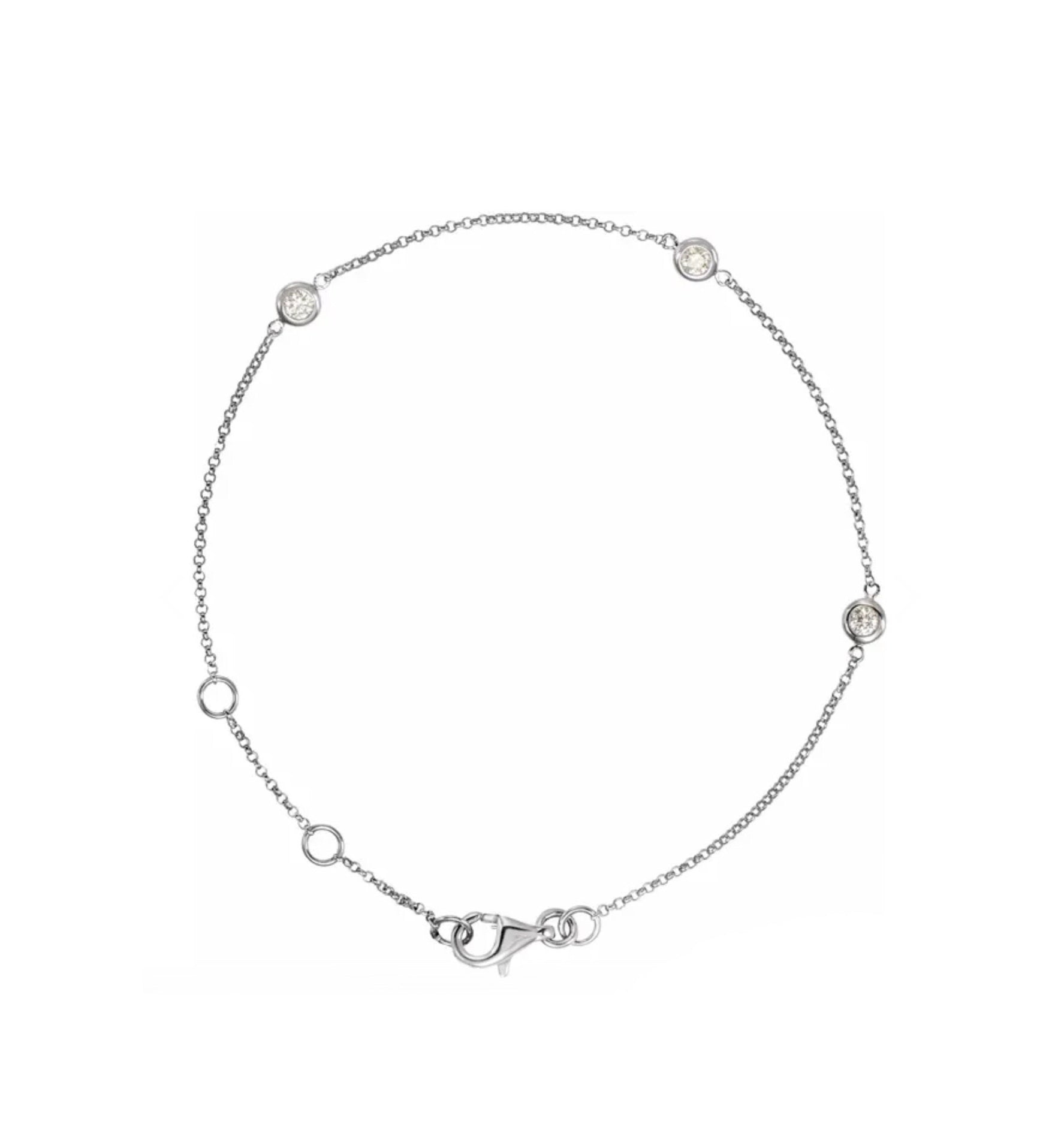 White sapphire bracelet