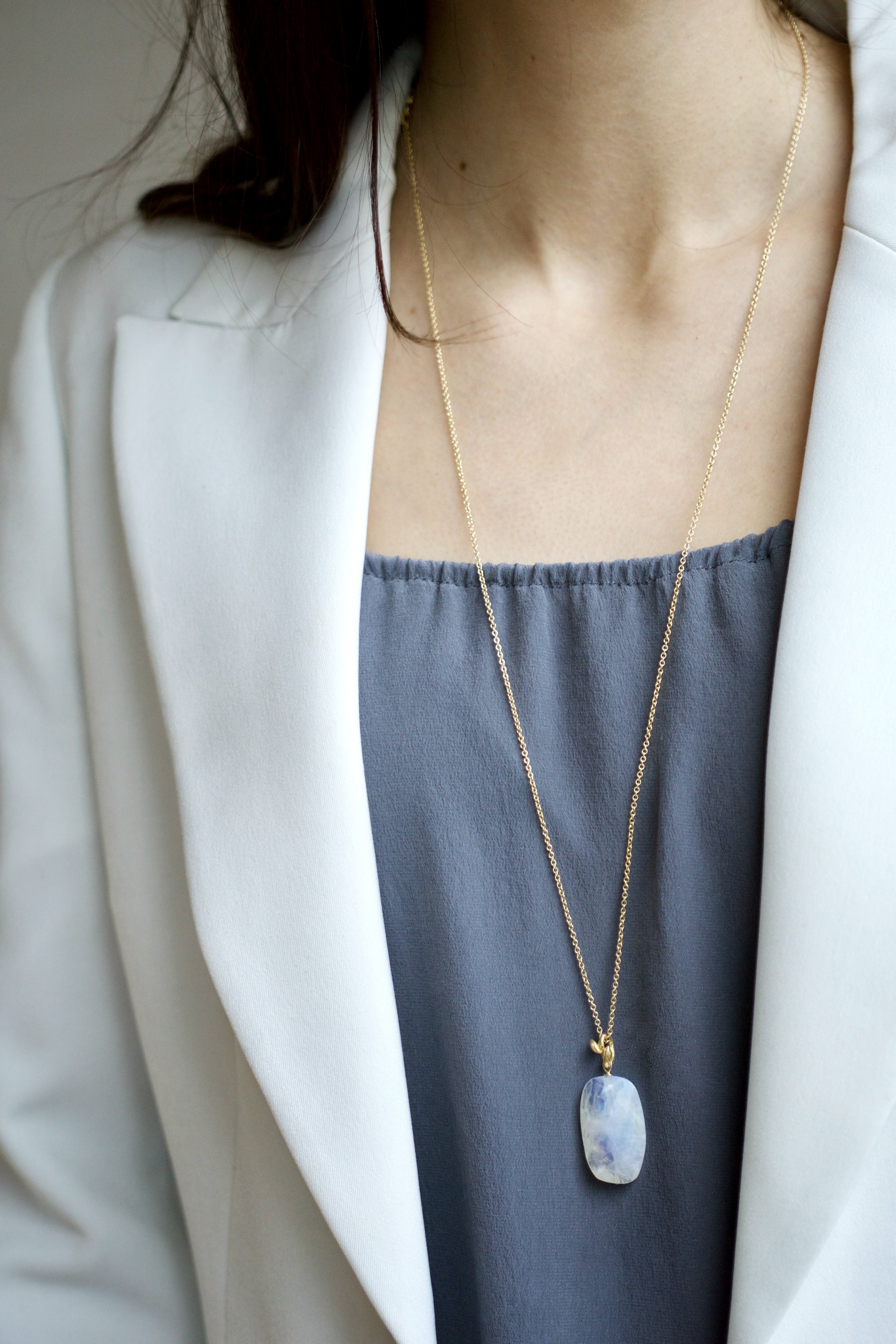 Large Moonstone necklace