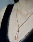 Peach Rutilated Quartz necklace