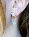 Rose Moonstone Earrings