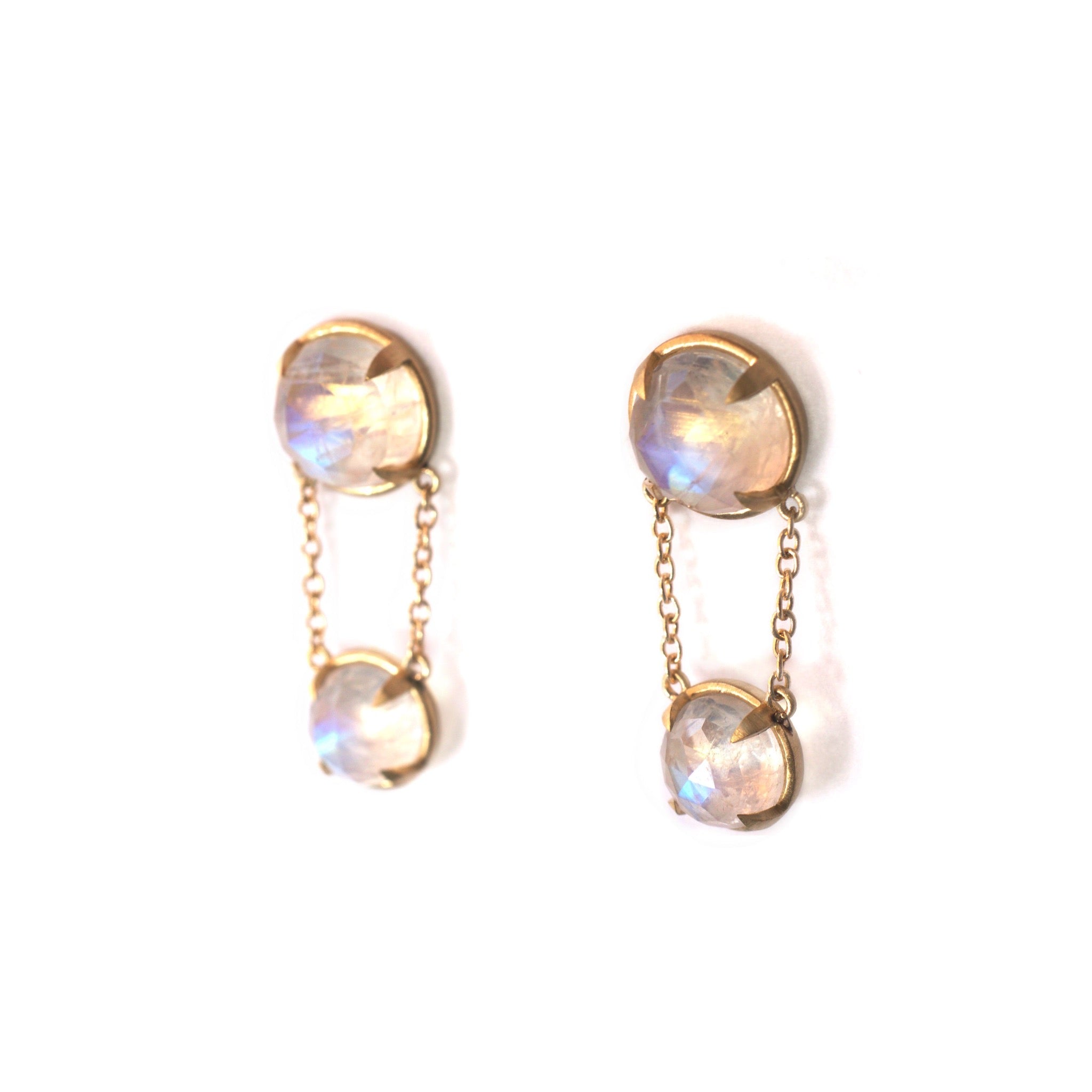 Rose Moonstone Earrings