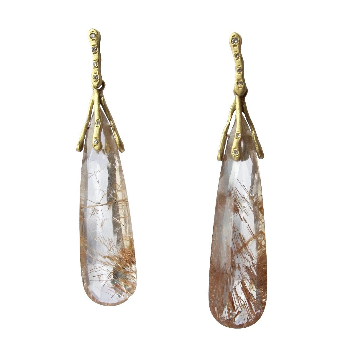 Rutilated Quartz earrings