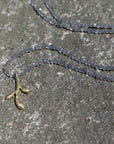 Labradorite leaf necklace