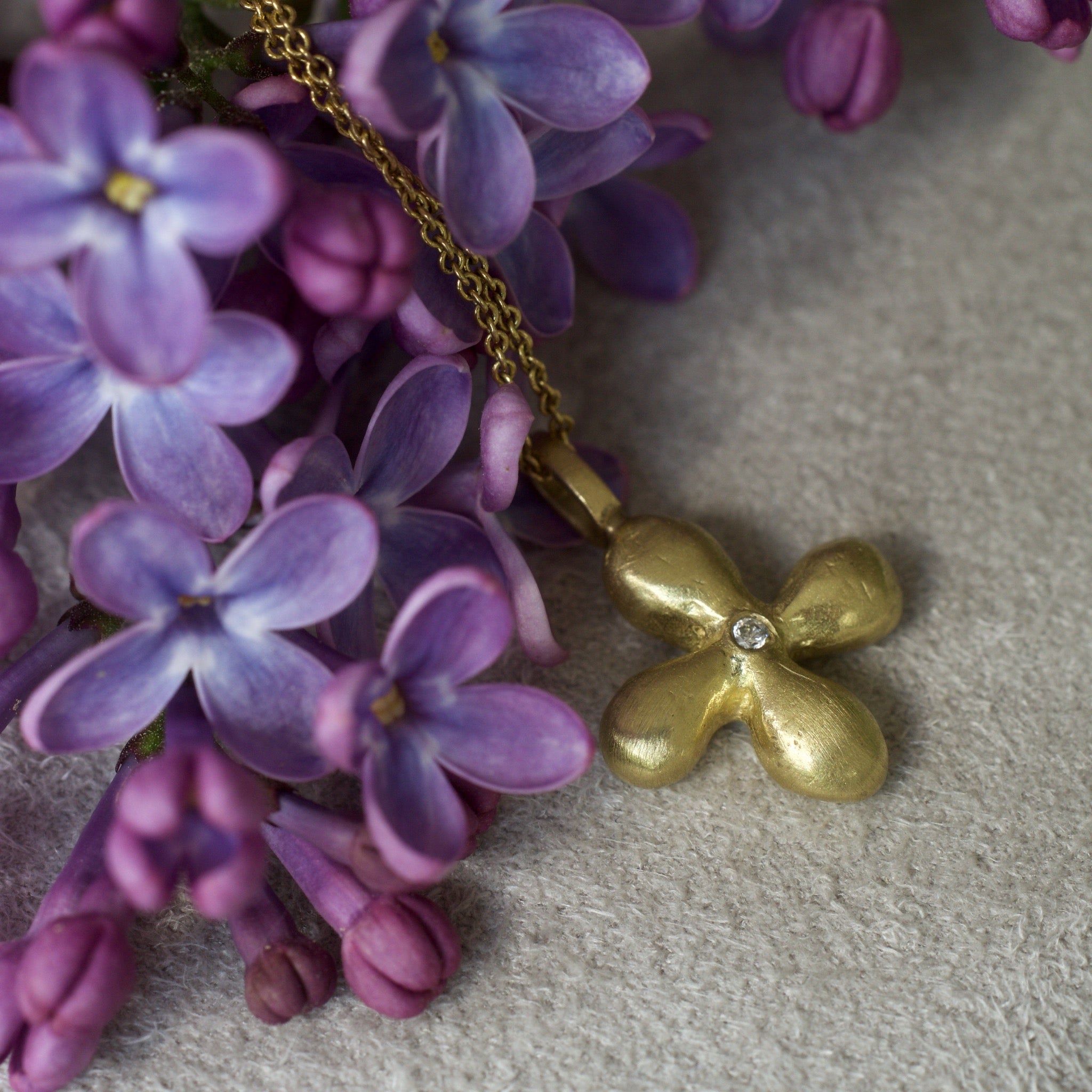 Lilac flower pendant