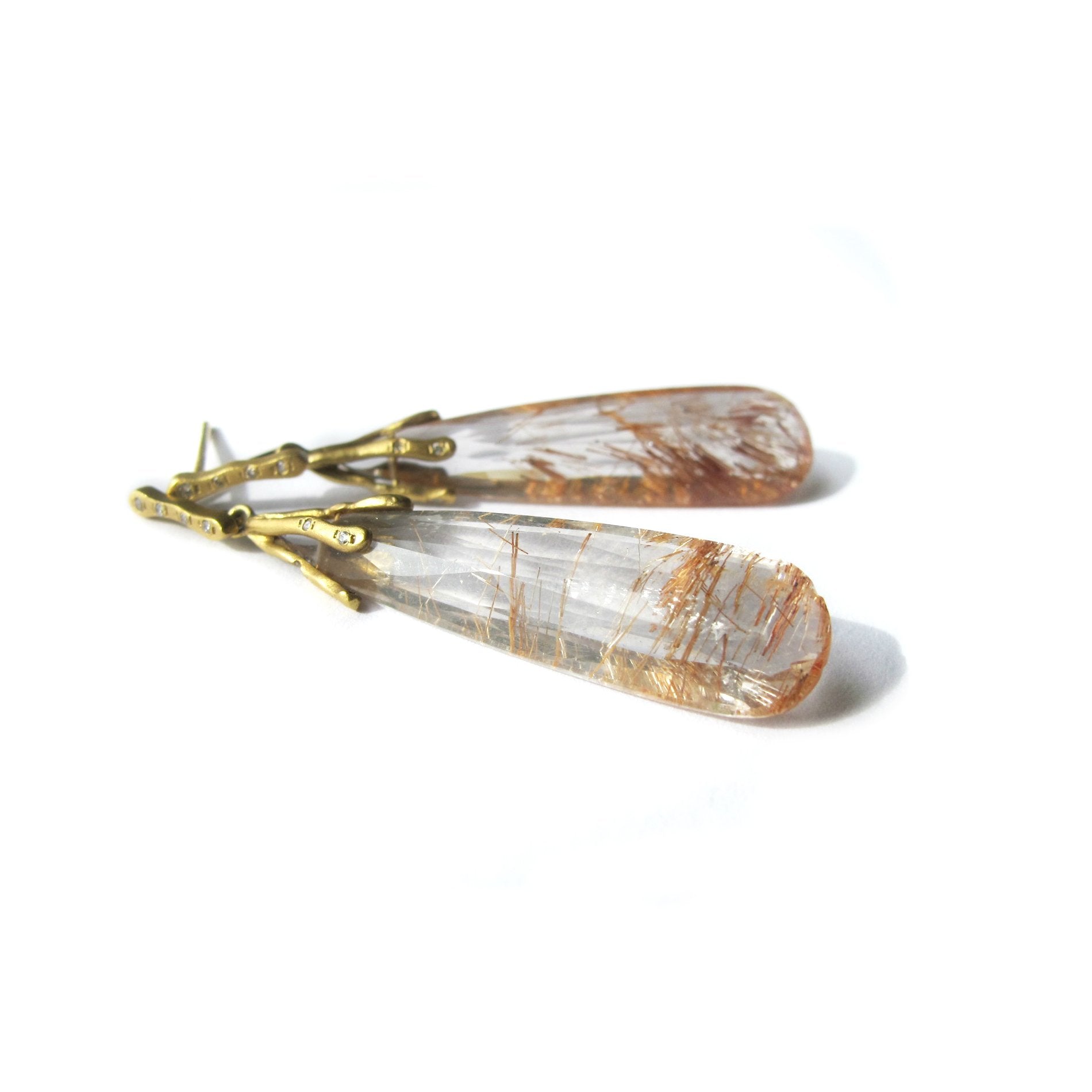 Rutilated Quartz earrings