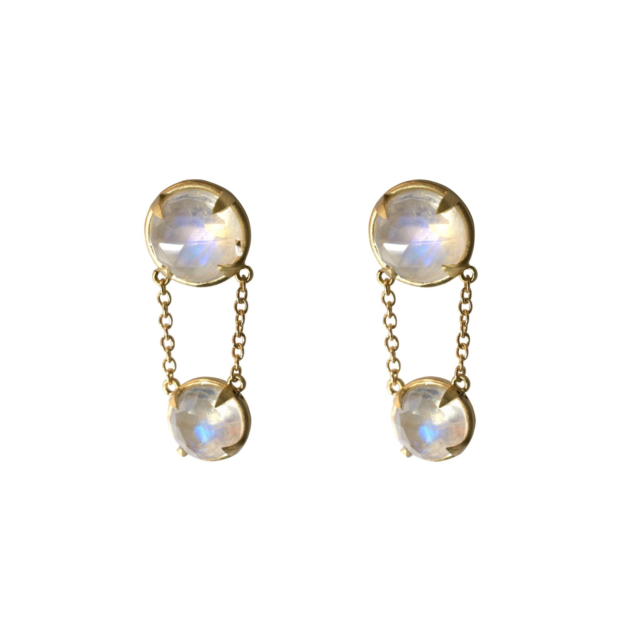 Rose Moonstone Earrings