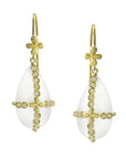 Quartz and diamond Princess Earrings