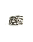 Wide Silver Leaf Ring- SIZES READY TO SHIP
